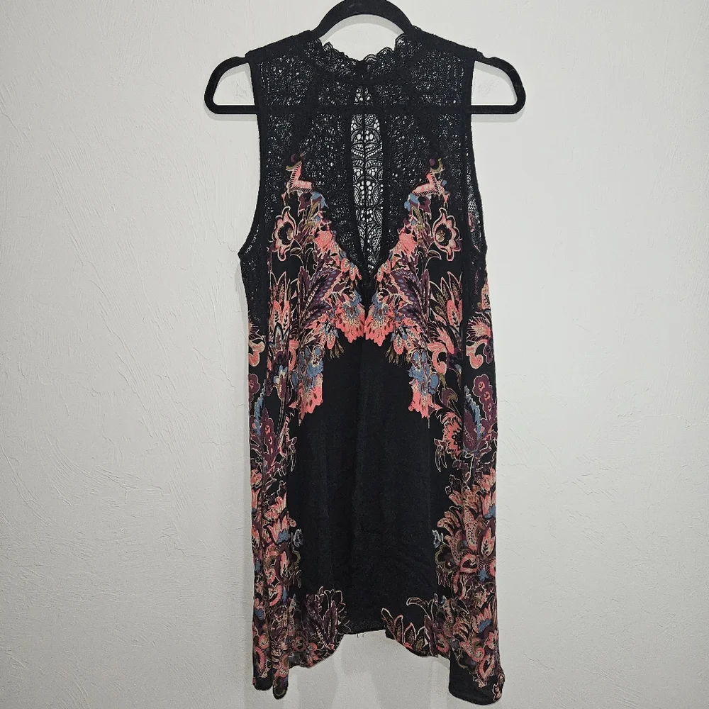 Intimately Free People Dress Womens Size Medium Marsha Lace Printed Fairygoth - Picture 2 of 12